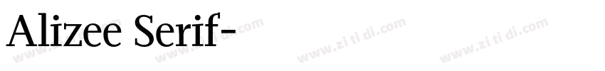 Alizee Serif字体转换